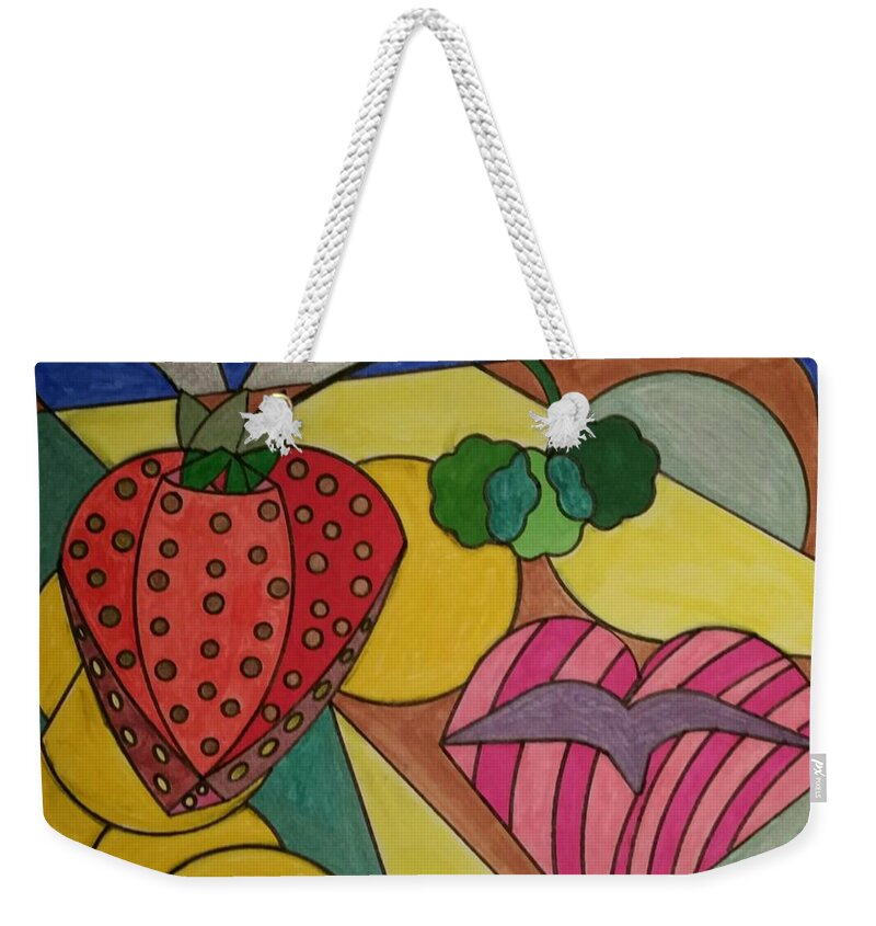 Geometric Art Weekender Tote Bag featuring the glass art Dream 161 by S S-ray