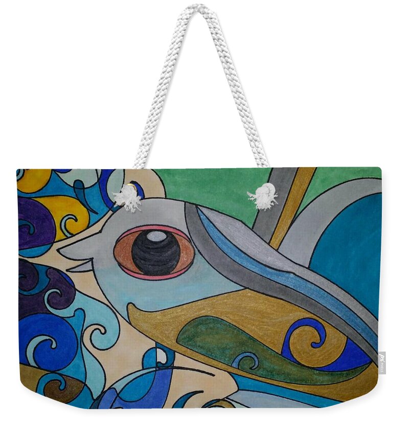 Geometric Art Weekender Tote Bag featuring the glass art Dream 242 by S S-ray