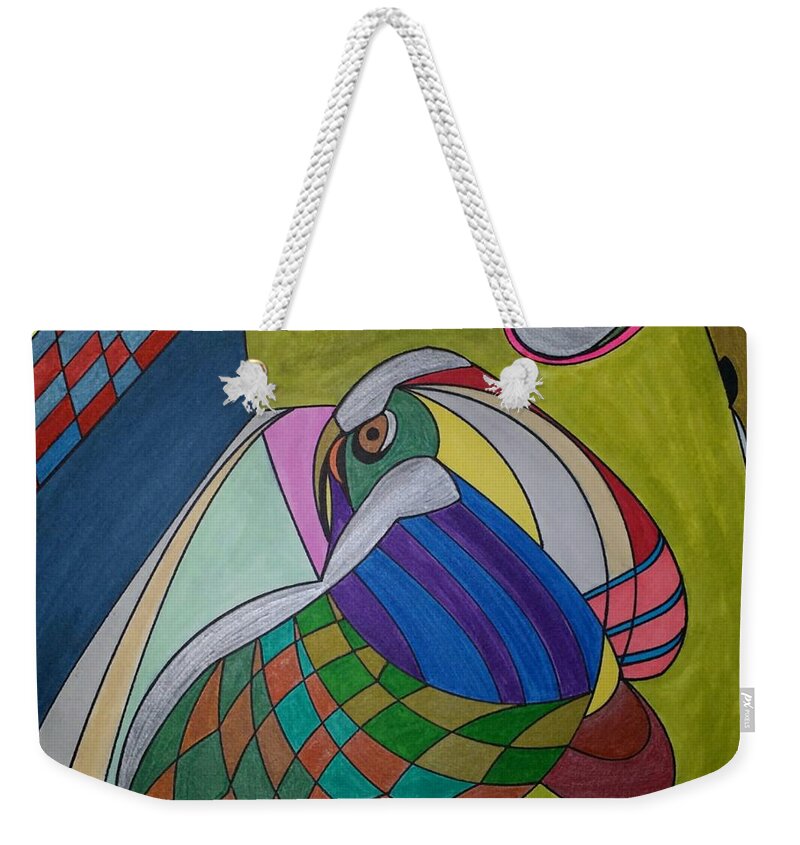 Geometric Art Weekender Tote Bag featuring the glass art Dream 269 by S S-ray
