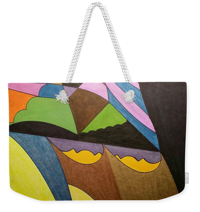Geo - Organic Art Weekender Tote Bag featuring the painting Dream 321 by S S-ray