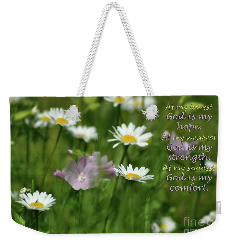 Diane Berry Weekender Tote Bag featuring the photograph God Is by Diane E Berry