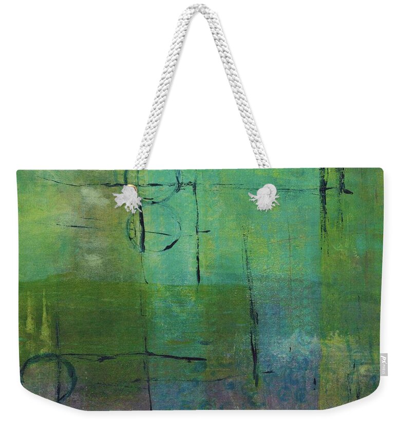 Abstract Weekender Tote Bag featuring the painting Dreaming by Laurel Englehardt
