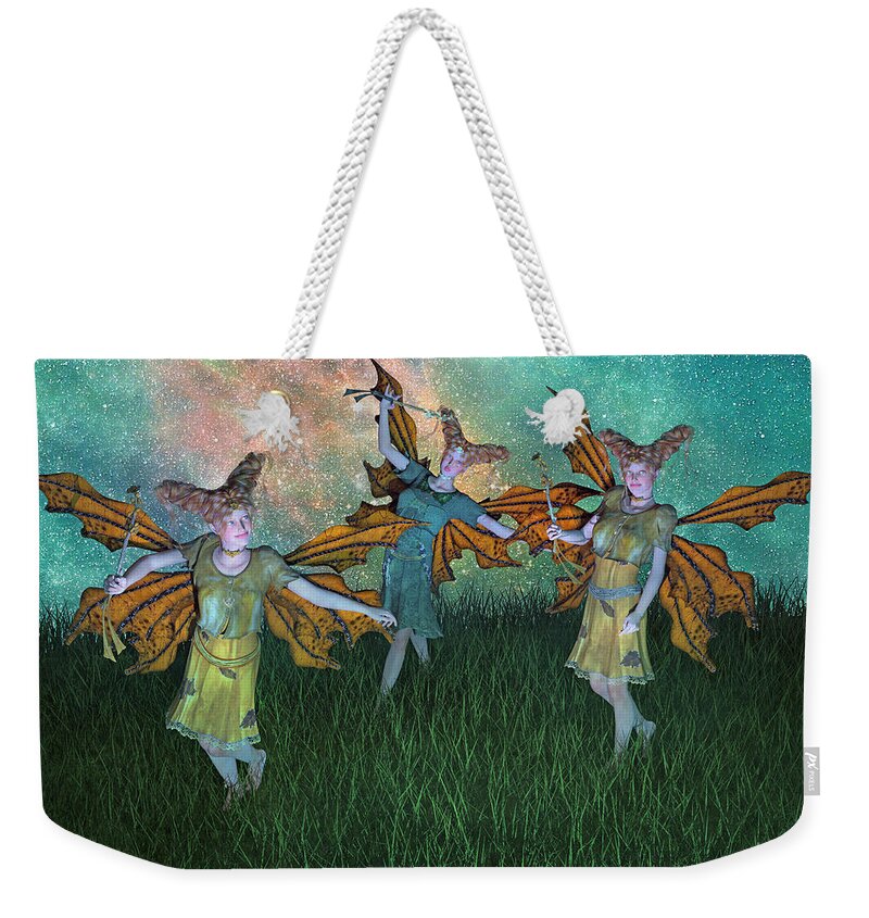 Fairy Weekender Tote Bag featuring the digital art Dreamscape by Betsy Knapp