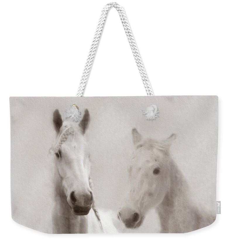 Horses Weekender Tote Bag featuring the photograph Dreamy Horses by Michele A Loftus