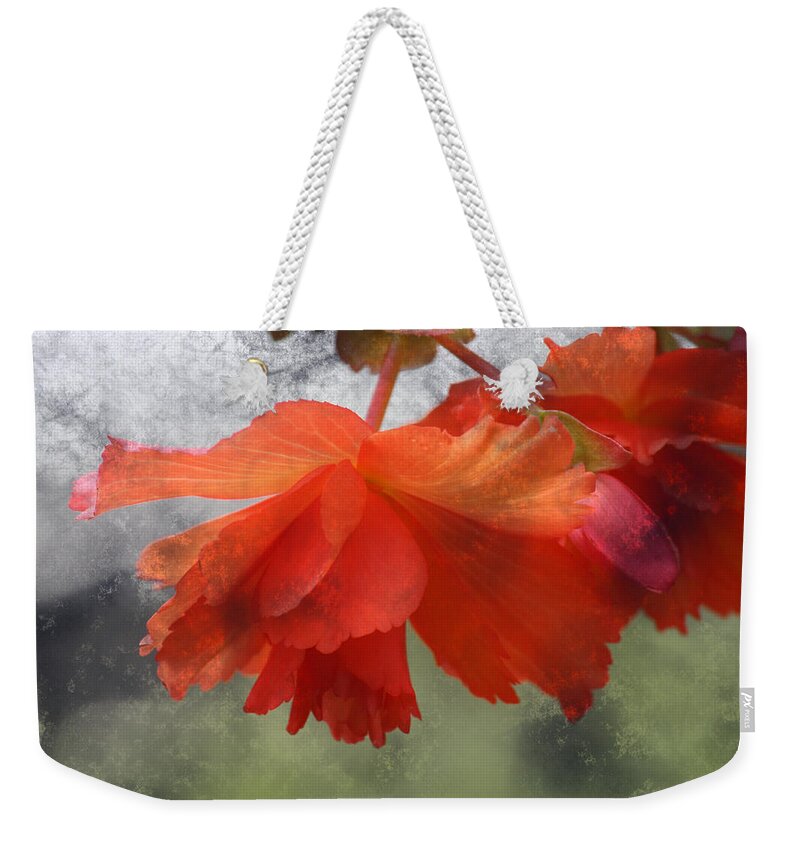 Flower Weekender Tote Bag featuring the photograph Dreamy Tangerine by Julie Lueders 