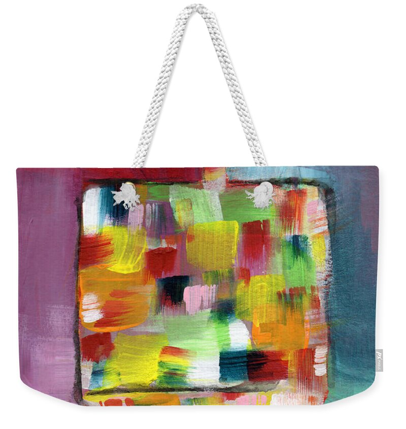 Dreidel Weekender Tote Bag featuring the painting Dreidel Of Many Colors- Art by Linda Woods by Linda Woods
