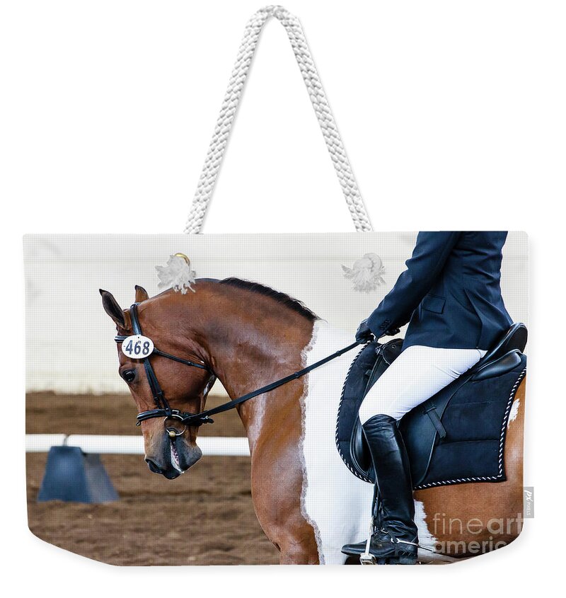 Horse Weekender Tote Bag featuring the photograph Dressage Show Horse by Ben Graham