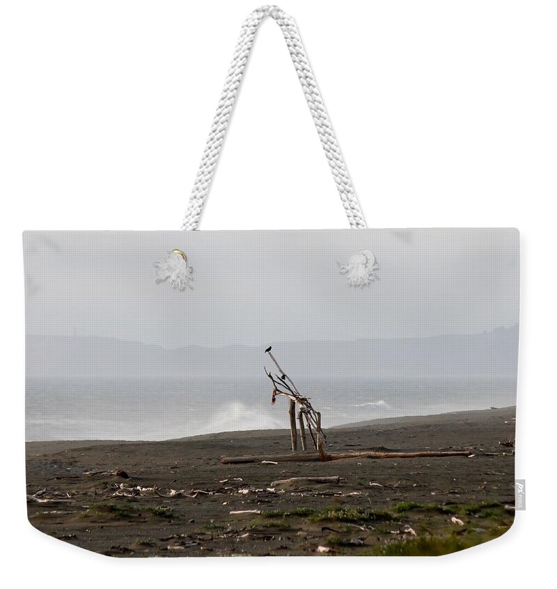 Driftwood Weekender Tote Bag featuring the photograph Driftwood Giraffe by Christy Pooschke