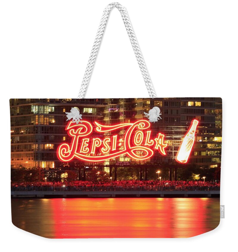  East River Weekender Tote Bag featuring the photograph Drink up by Catie Canetti