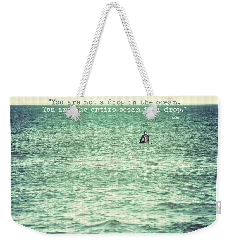 Terry D Photography Weekender Tote Bag featuring the photograph Drop In The Ocean Surfer Vintage by Terry DeLuco