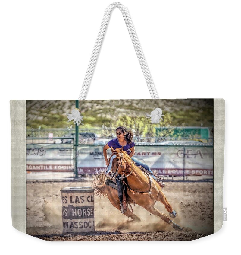 Cowgirl Weekender Tote Bag featuring the digital art Dsc_7904_b1 by Walter Herrit