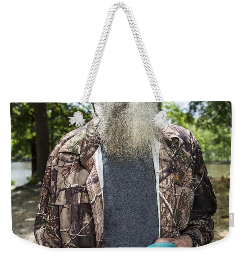 Duck Dynasty Weekender Tote Bag featuring the photograph Duck Dynasty by Jackie Russo
