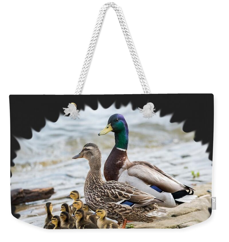 Ducks Weekender Tote Bag featuring the photograph Ducks  by Holden The Moment