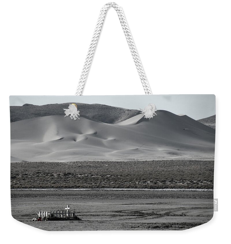 Dune Weekender Tote Bag featuring the photograph Dune Grave Sands of Time by Glory Ann Penington