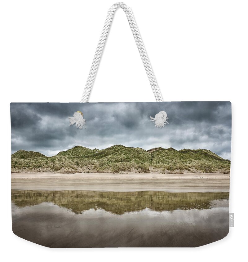 Benone Weekender Tote Bag featuring the photograph Dune Reflection by Nigel R Bell