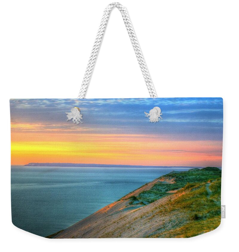 Dune Weekender Tote Bag featuring the photograph Dune Sunset by Randy Pollard