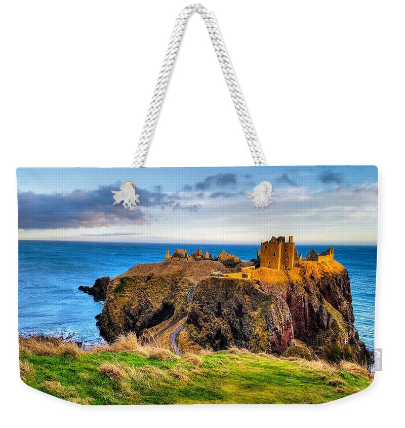 Scotland Weekender Tote Bag featuring the photograph Dunnottar Castle by Richard Gehlbach