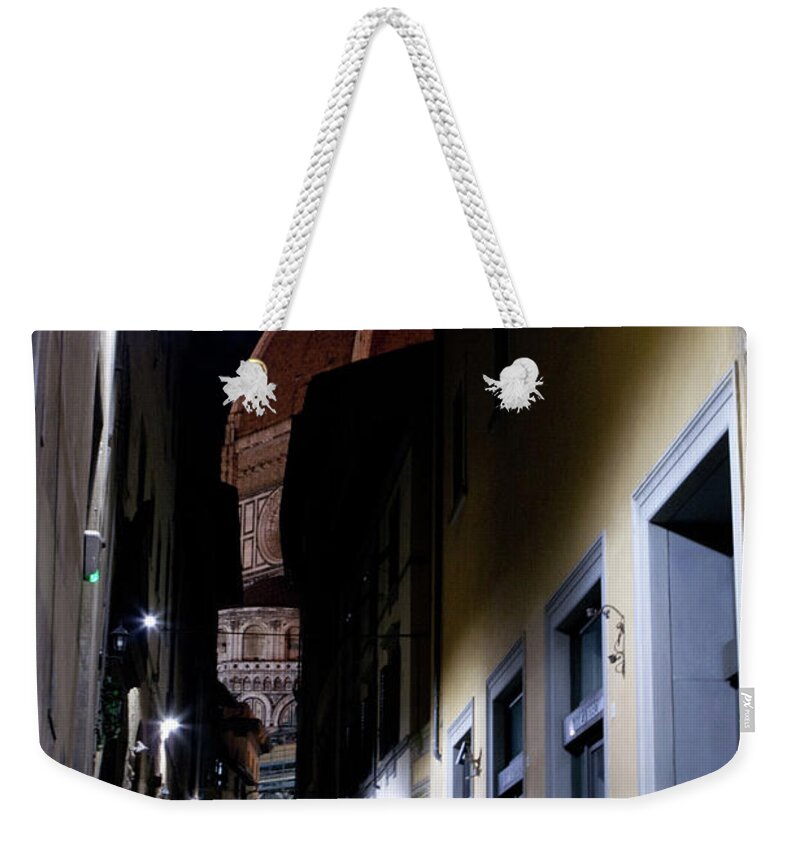 Duomo Weekender Tote Bag featuring the photograph Duomo in the Dark by Matthew Wolf