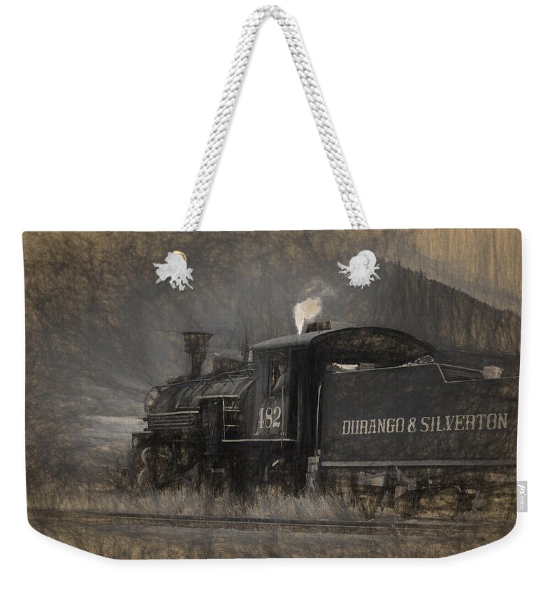 Trains Weekender Tote Bag featuring the photograph Durango and Silverton Train 2 by Ginger Wakem