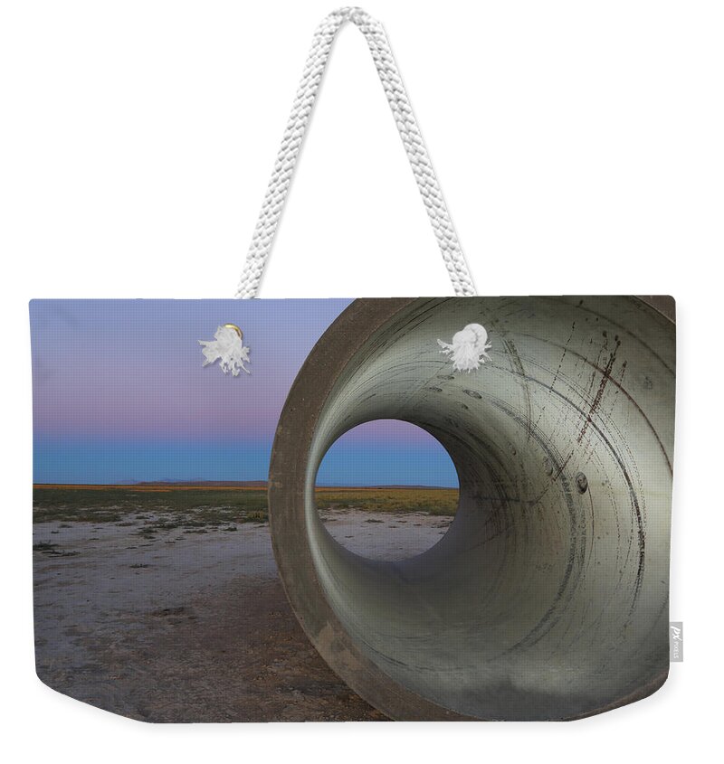 After Sundown Weekender Tote Bag featuring the photograph Dusk Tube by David Andersen