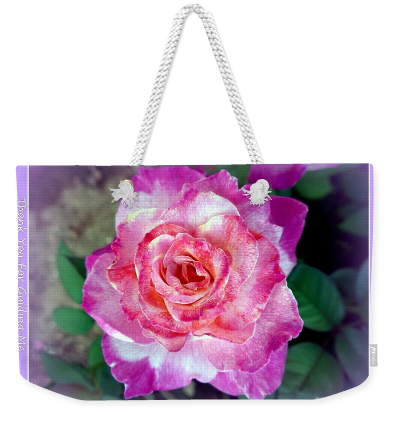 Rose Heart Weekender Tote Bag featuring the photograph Dusty Rose Heart by Mars Besso