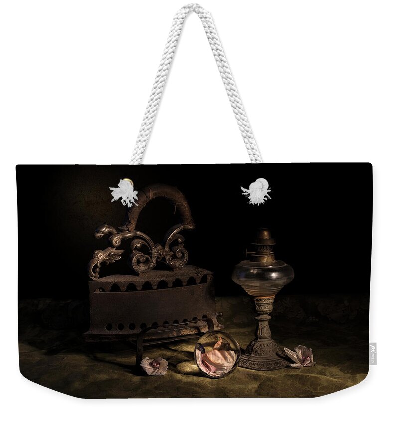 Still Weekender Tote Bag featuring the photograph Dusty things by Raffaella Lunelli