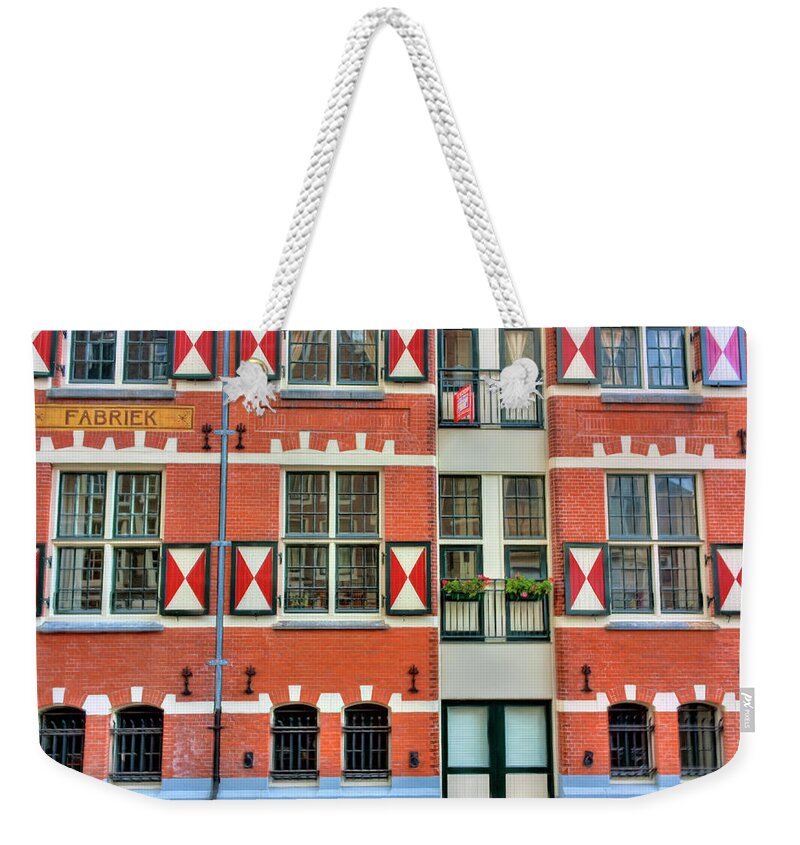Color Weekender Tote Bag featuring the photograph Dutch Shutters by Nadia Sanowar