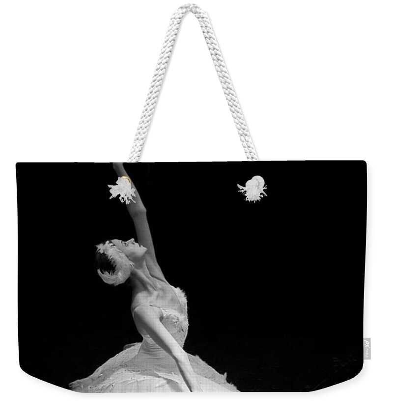 Dying Swan Weekender Tote Bag featuring the photograph Dying Swan II Alternative Size by Clare Bambers
