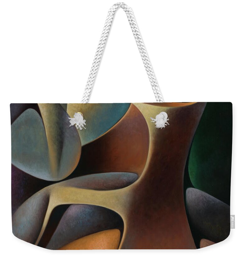 Chair Weekender Tote Bag featuring the painting Dynamic Series #2 by Ricardo Chavez-Mendez