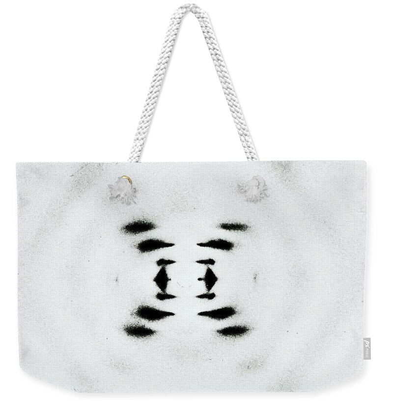 Deoxyribonucleic Acid Weekender Tote Bag featuring the photograph Early Image Of Dna by Omikron
