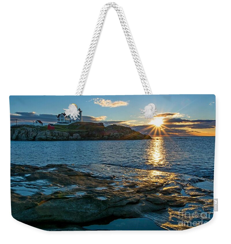 Nubble Weekender Tote Bag featuring the photograph Early Morning at the Nubble by Steve Brown