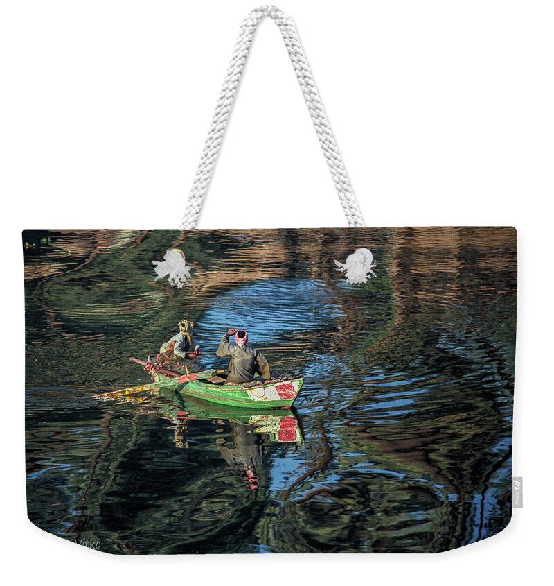 Egypt Weekender Tote Bag featuring the photograph Nile River Early Morning Magic by Paul Vitko
