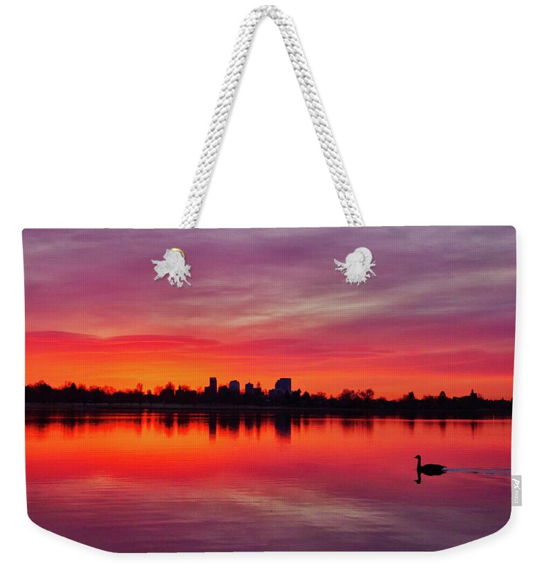Denver Weekender Tote Bag featuring the photograph Early Morning Swim by Kevin Schwalbe