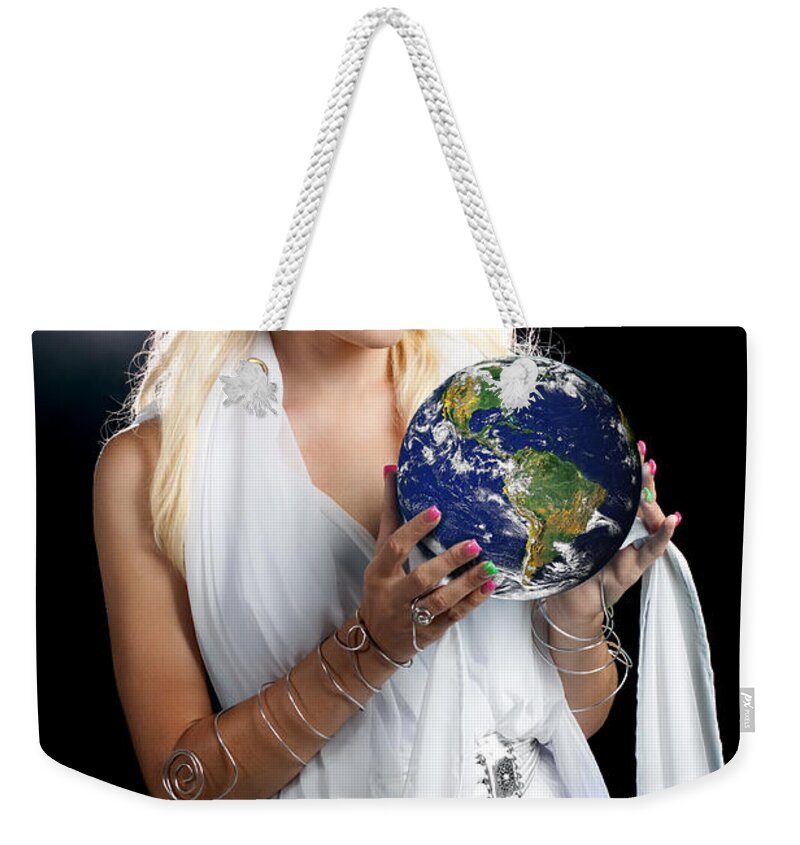 Earth Weekender Tote Bag featuring the photograph Earth Angel by Cindy Singleton