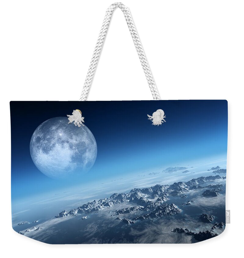 Earth Weekender Tote Bag featuring the photograph Earth icy ocean aerial view by Johan Swanepoel