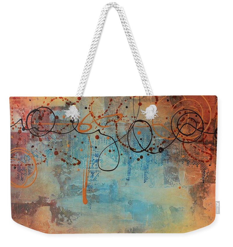 Acrylic Weekender Tote Bag featuring the painting Ease by Brenda O'Quin