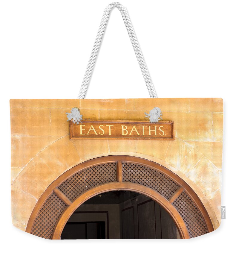 East Baths Weekender Tote Bag featuring the photograph East Baths by Christi Kraft