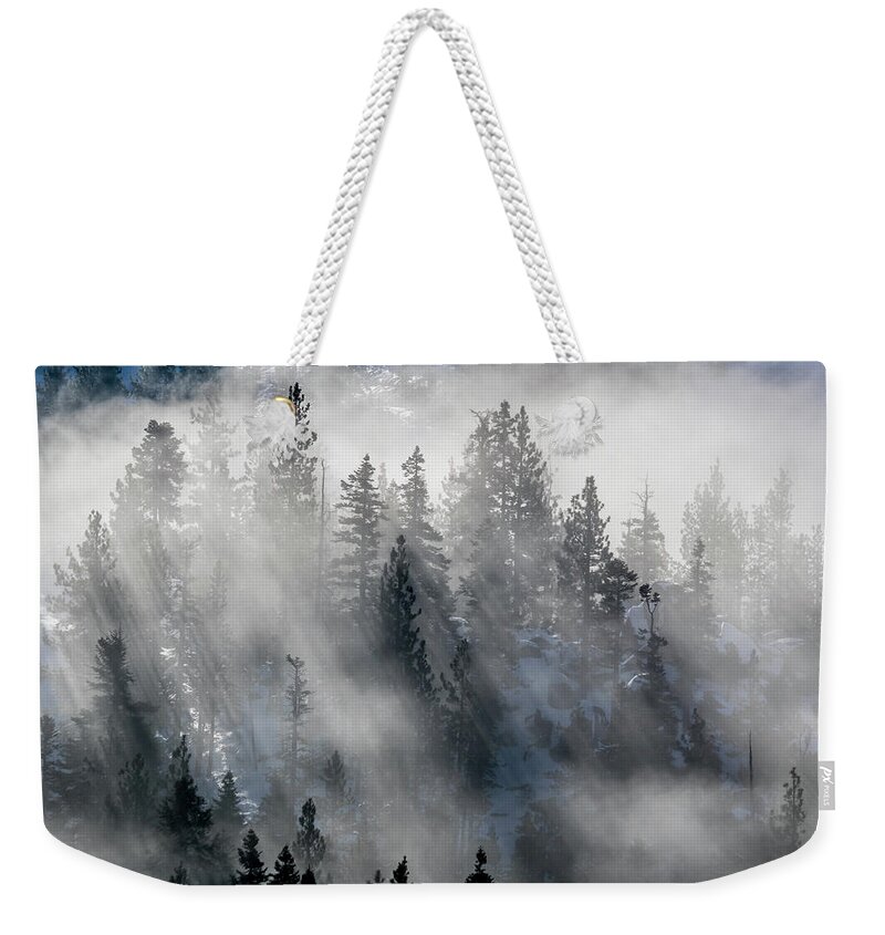 Clouds Weekender Tote Bag featuring the photograph East Shore Inversion, Lake Tahoe by Martin Gollery