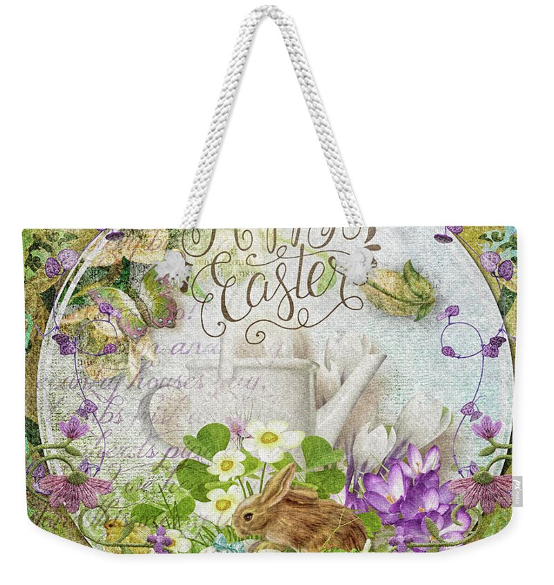 Easter Breakfast Weekender Tote Bag featuring the mixed media Easter Breakfast by Mo T