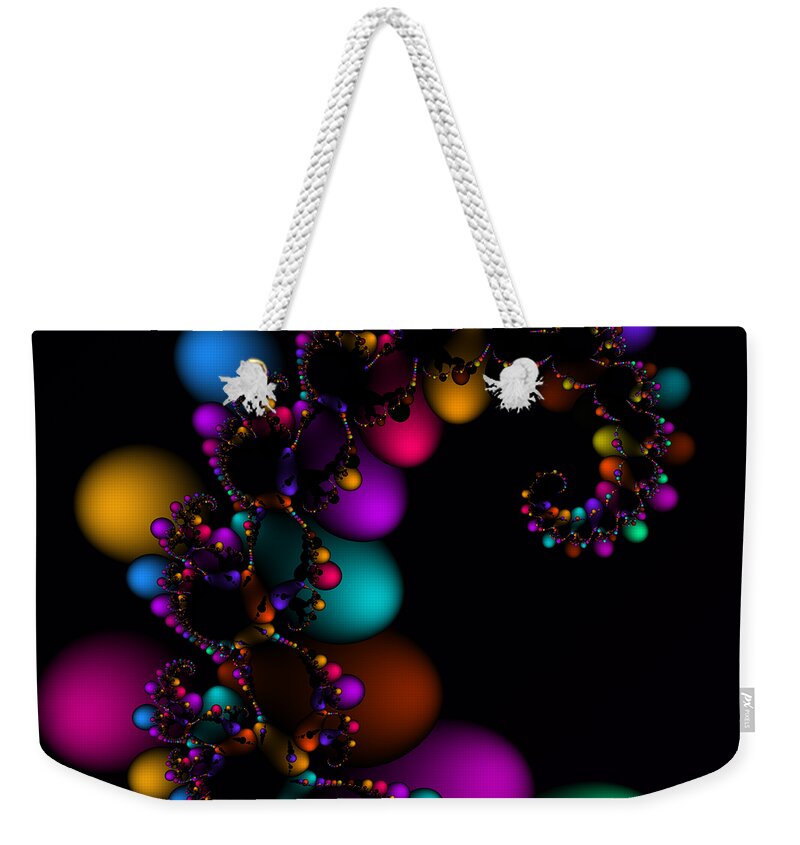 Abstract Weekender Tote Bag featuring the digital art Easter DNA Galaxy 111 by Rolf Bertram