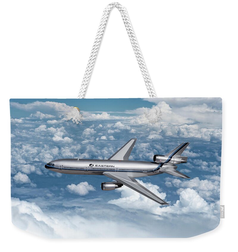 Eastern Airlines Weekender Tote Bag featuring the digital art Eastern Airlines DC-10-30 by Erik Simonsen