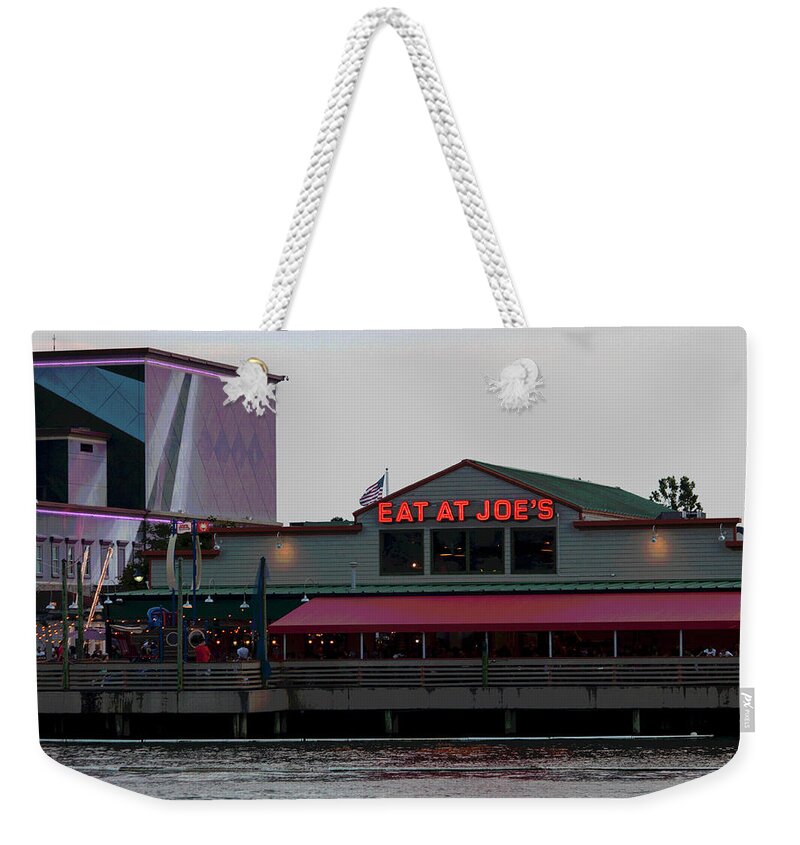 Photograph Weekender Tote Bag featuring the photograph Eat at Joes by Suzanne Gaff