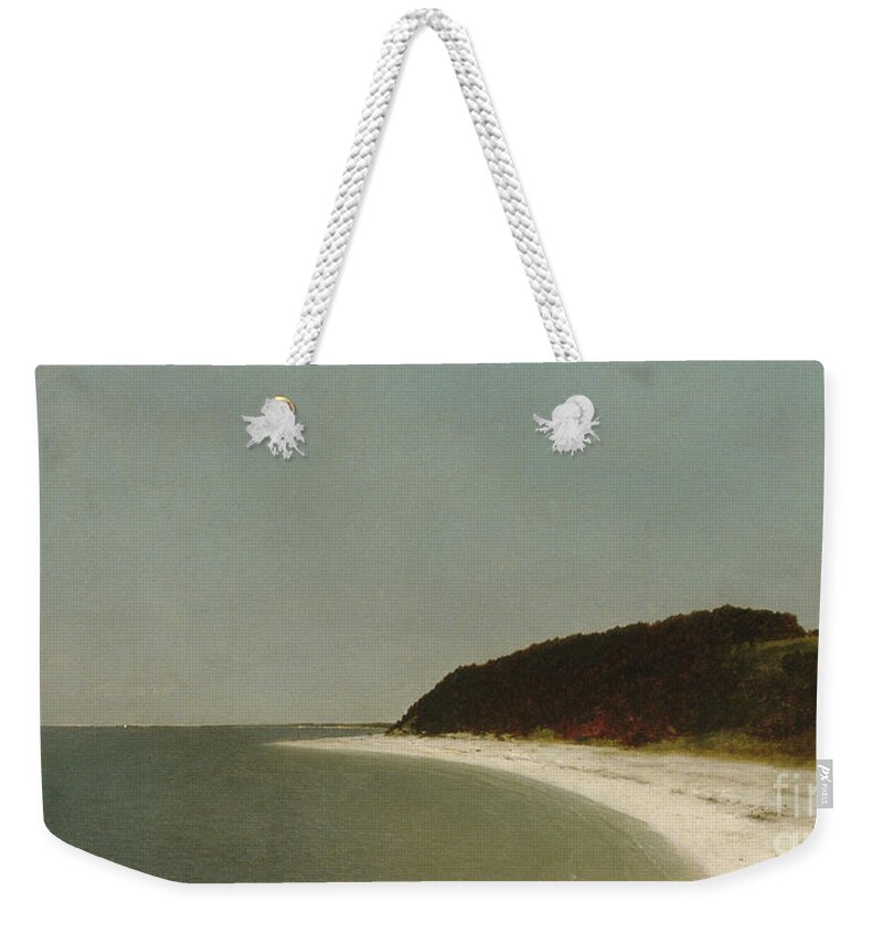 Beach Weekender Tote Bag featuring the painting Eaton's Neck, Long Island, 1872 by John Frederick Kensett