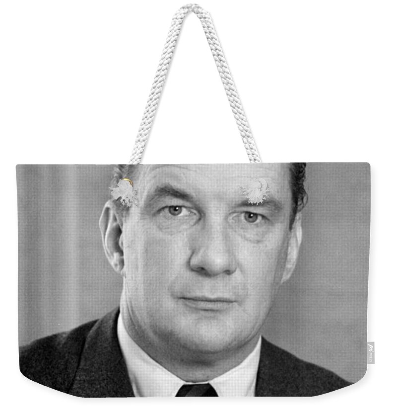 1970 Weekender Tote Bag featuring the photograph Edward Bennett Williams by Granger