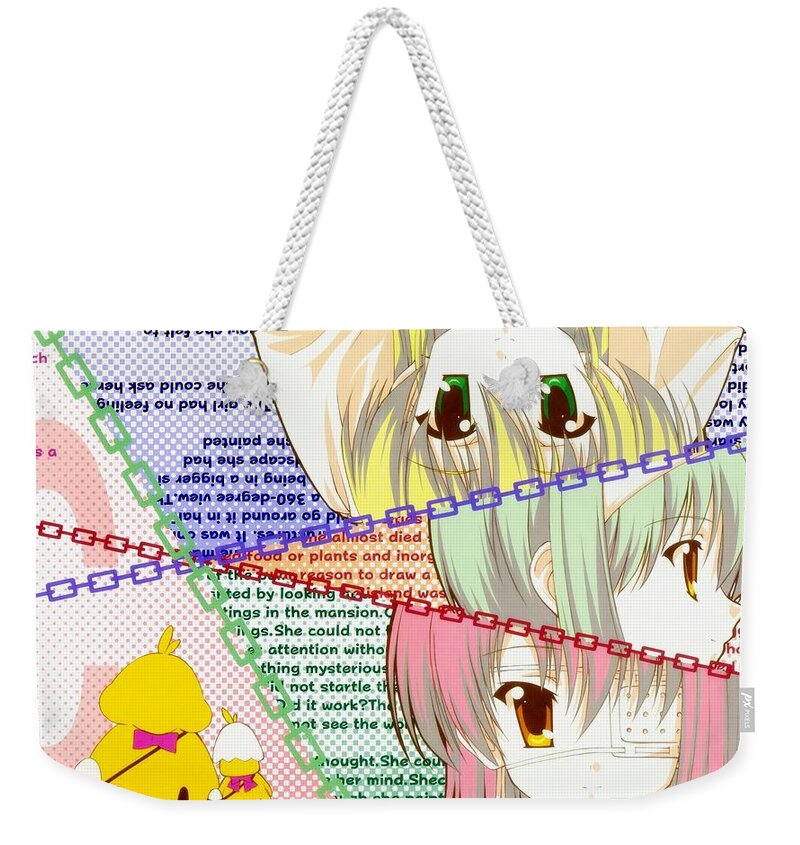 Ef Weekender Tote Bag featuring the digital art Ef by Maye Loeser