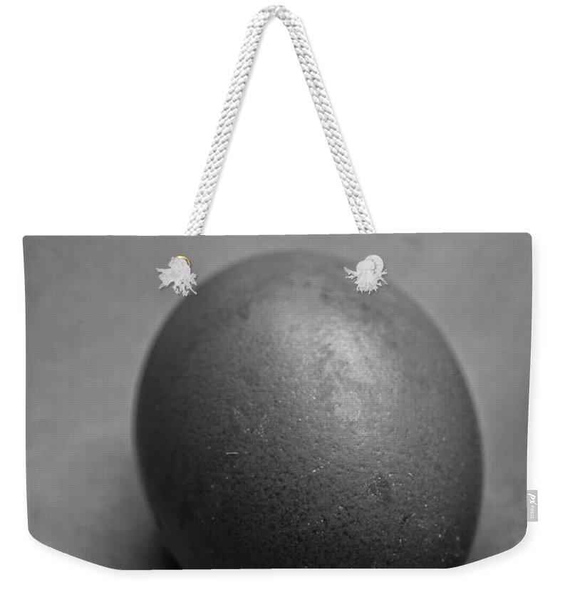 Still Weekender Tote Bag featuring the photograph Egg Black and White by Edward Fielding