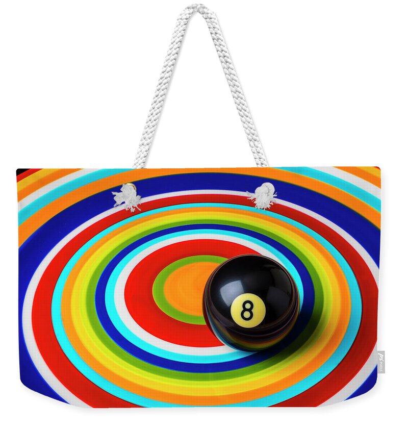 Eight Weekender Tote Bag featuring the photograph Eight Ball Circles by Garry Gay