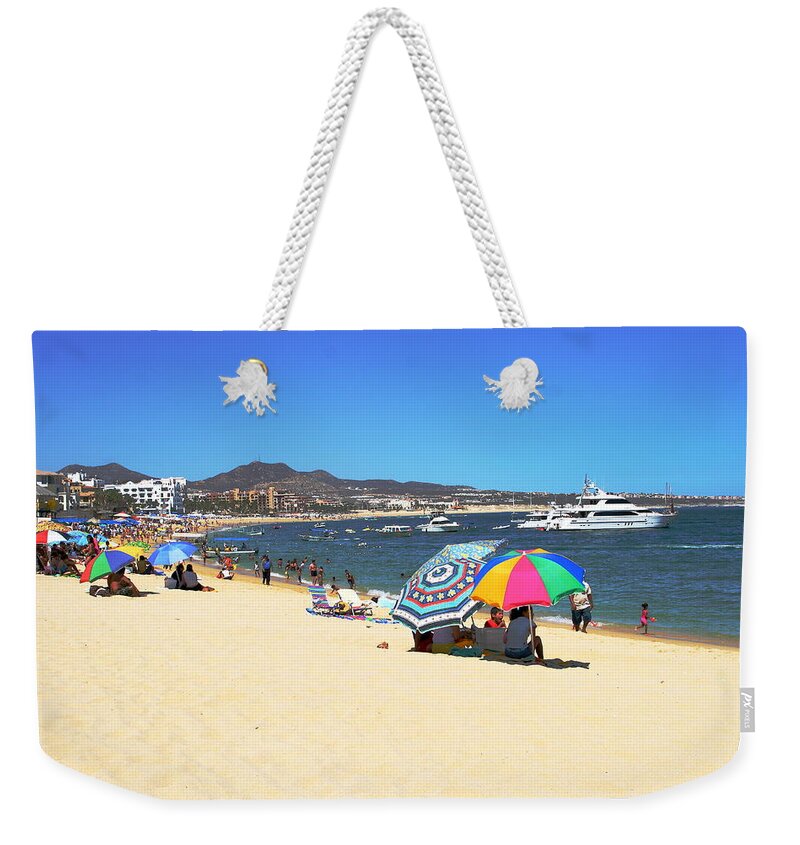 Cabo San Lucas Weekender Tote Bag featuring the photograph El Medano Beach, Baja, MX by Robert McKinstry