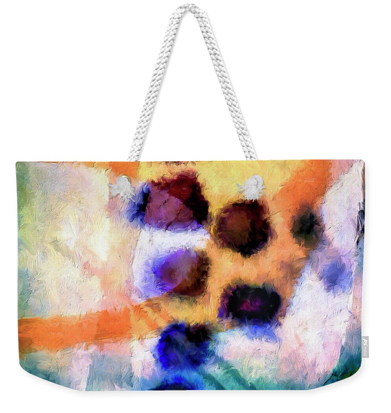 Abstract Weekender Tote Bag featuring the painting El Paso del Tiempo by Dominic Piperata