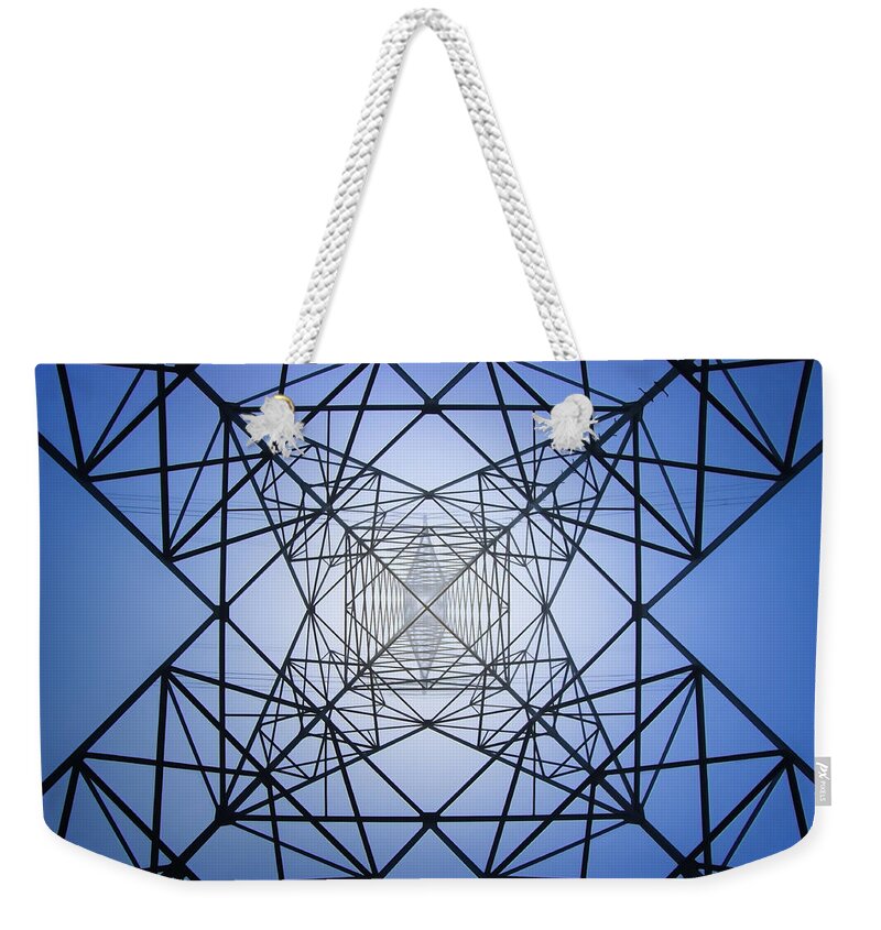 High Weekender Tote Bag featuring the photograph Electrical Symmetry by Mikel Martinez de Osaba